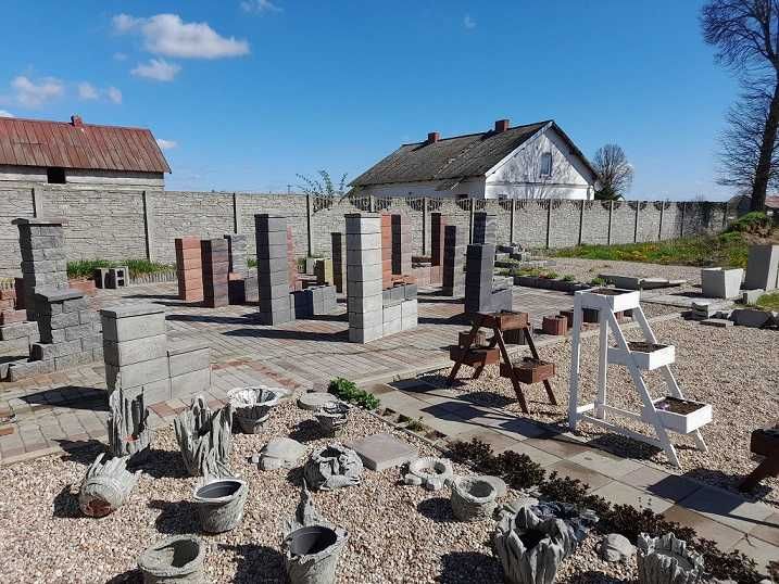 Bloczki Ogrodzeniowe Bloczek Ogrodzeniowy Szary , Betonowy Płoty