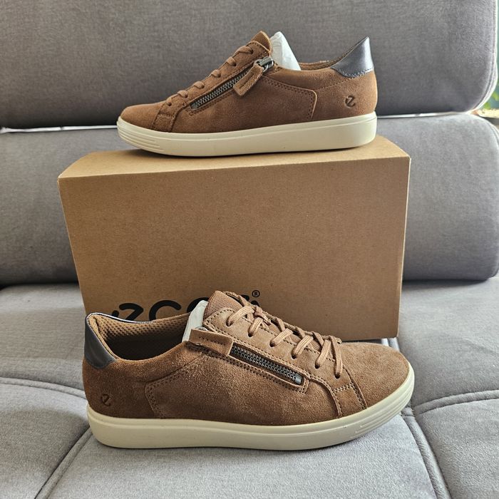 Ecco classic casual brązowe zamszowe 38 24.5