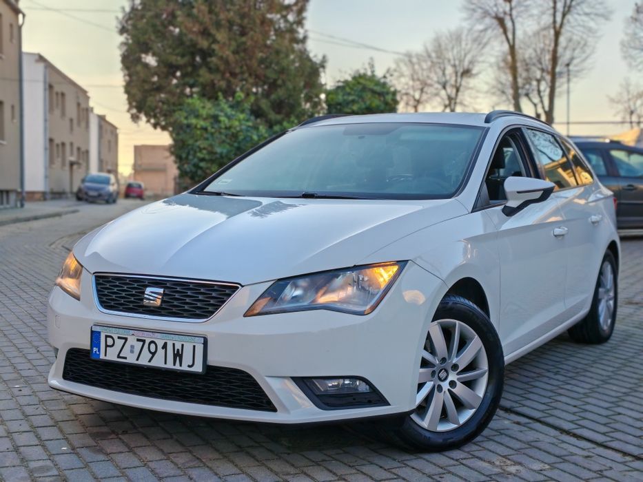 Śliczny Seat Leon III 1.6 TDi 90km 2016r - Salon PL - Stan Bdb - Hak