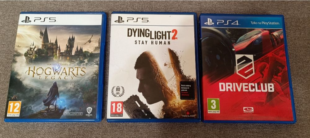 Dying light 2 Hogwarts legacy Driveclub ps4 ps5 games