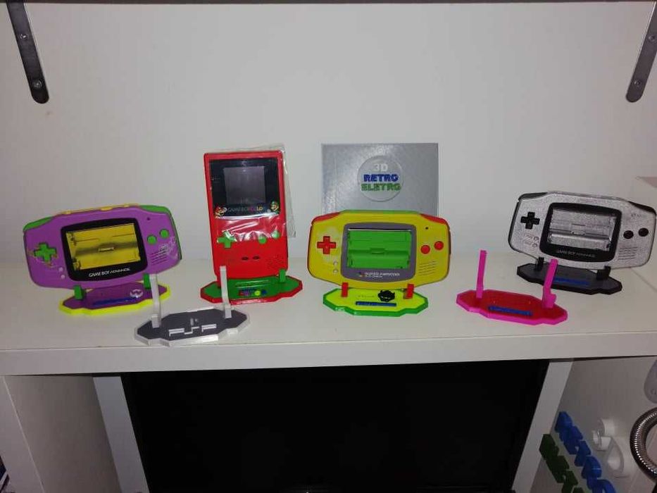 3D Retro Eletro - Suporte consolas portateis GBC, GBA, PSP, PSVITA,