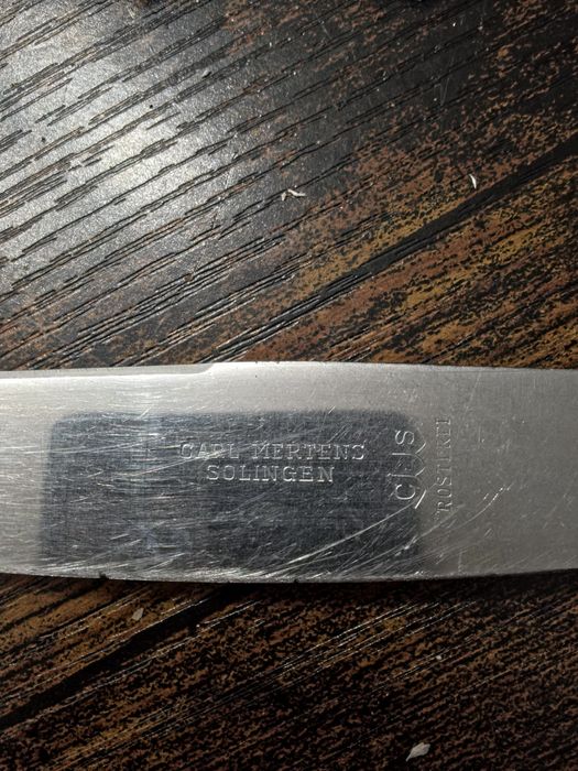 Eleganckie noże stołowe – Carl Mertens Solingen grubo srebrzone