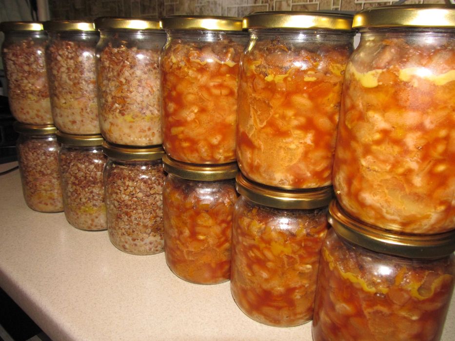 Каши з м'ясом 0,5кг - Гречана, Квасоля, Горохова| Рибні консерви