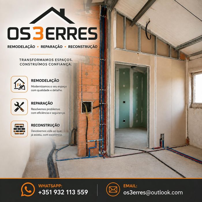 OBRAS -  Reconstrução, Remodelação e Reparação