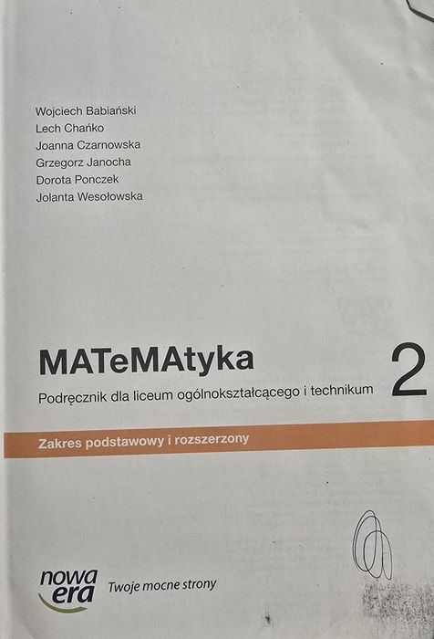 Matematyka klasa 2