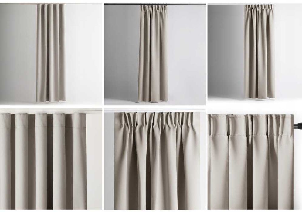 Zasłona zaciemniająca blackout 140x245 cm beż RESTILO