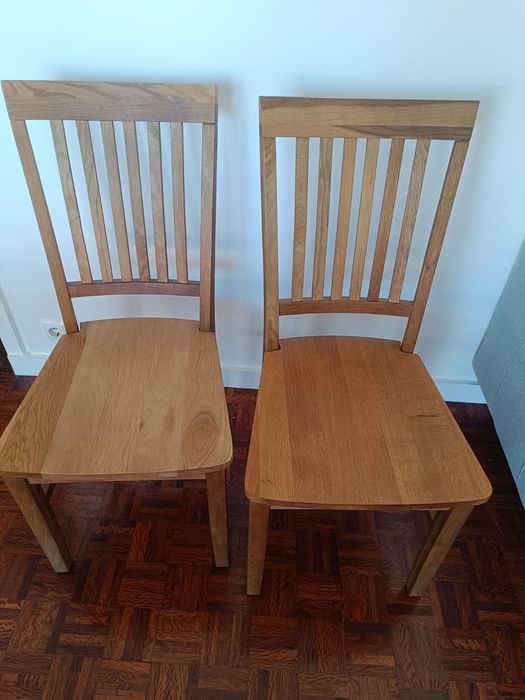 2 cadeiras de jantar em carvalho JYSK