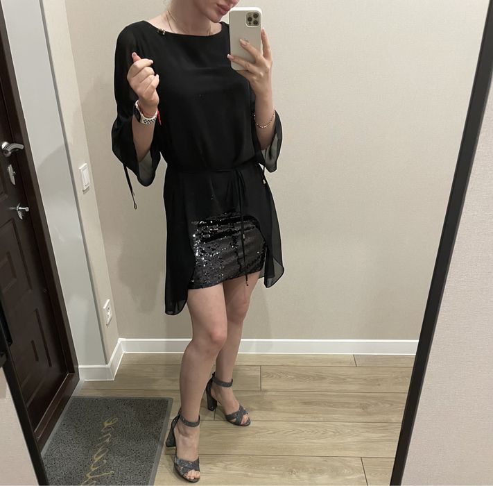 Платье новое, юбка пайетки