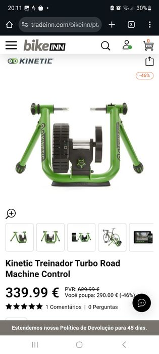 V..Rolo de treino Kinetic Turbo Road  oportunidade