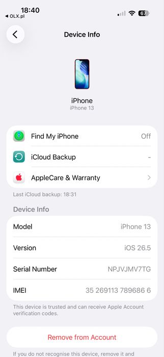 iPhone 13 128GB Red
