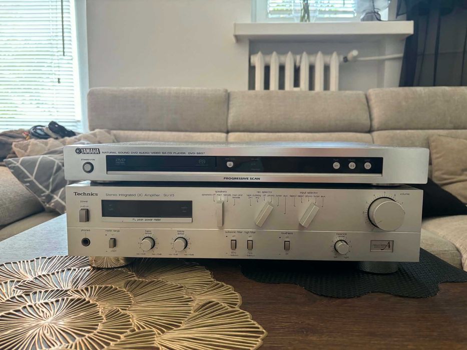 Wzmacniacz technics i cd Yamaha