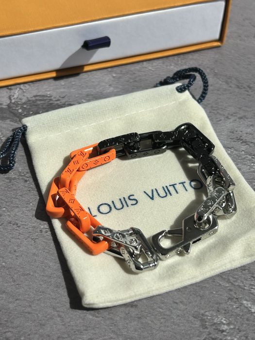 Стильний браслет Louis Vuitton LV/ ланцюговий дизайн