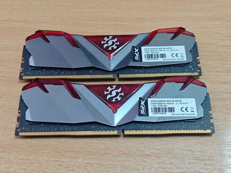 Оперативна пам'ять 32GB DDR4 3200 XPG (2x16GB) CL16