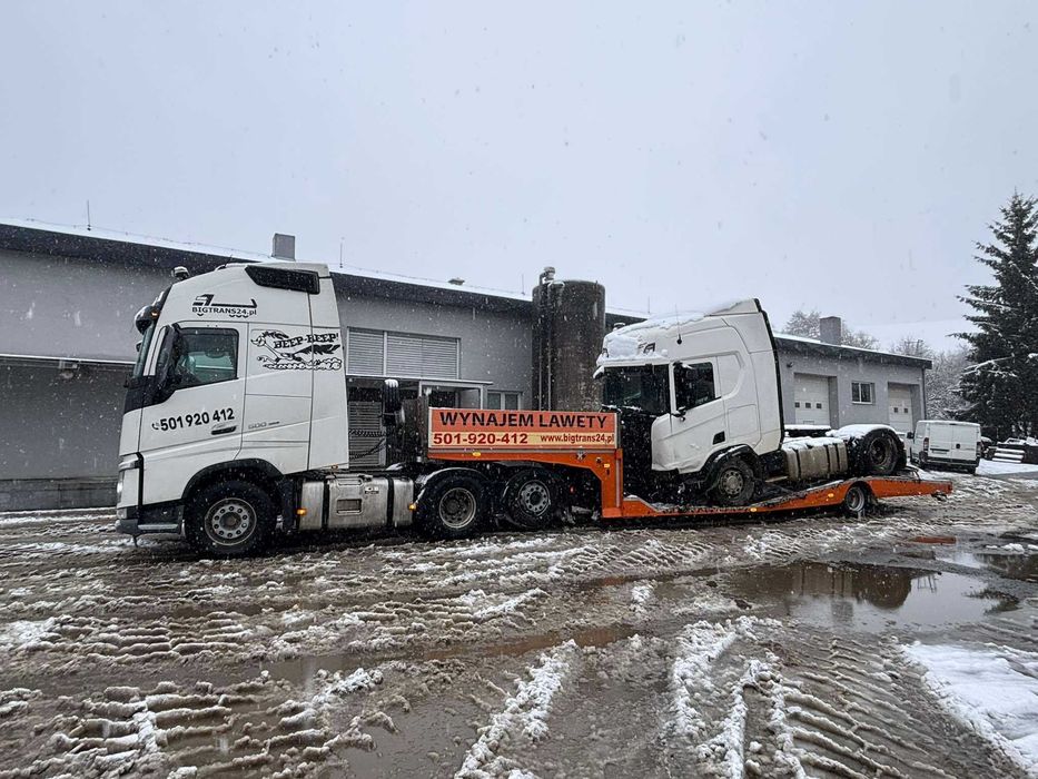 Transport niskopodwoziowy ciągników siodłowych, Wynajem lawet