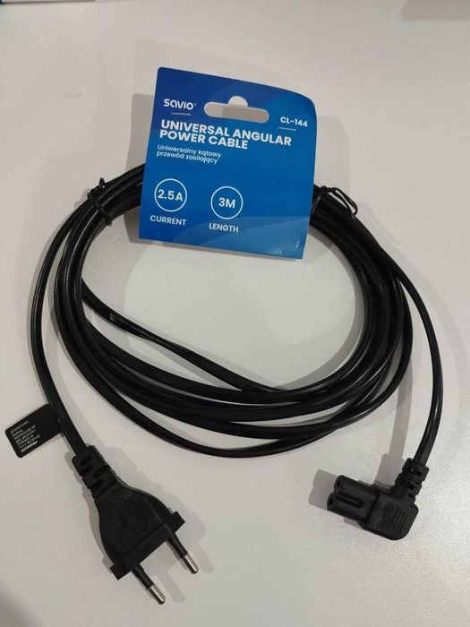 Savio Uniwersalny kątowy przewód zasilający CL-144 3m