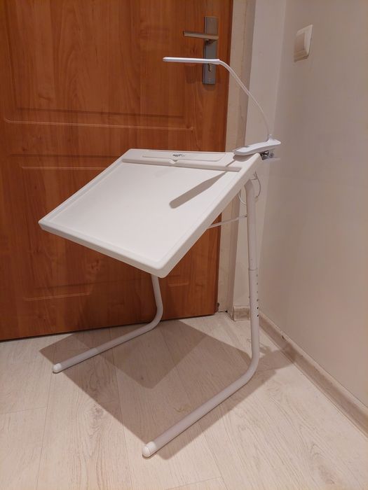 Nowy stolik składany wielofunkcyjny + lampka LED / pod laptop,do łóżka