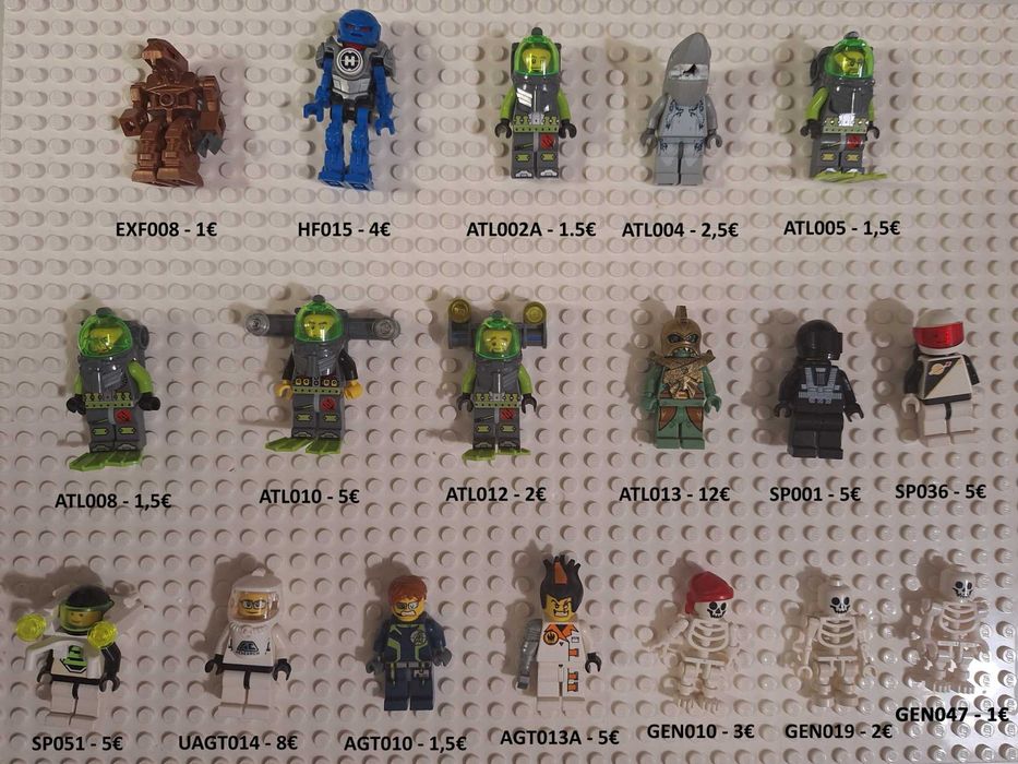 Minifiguras lego indiana jones, jw, minecraft, nexo, castle, etc