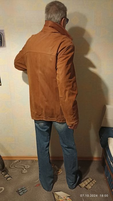 Куртка кожаная, мужская р. XXL  рост 185-195 Испания