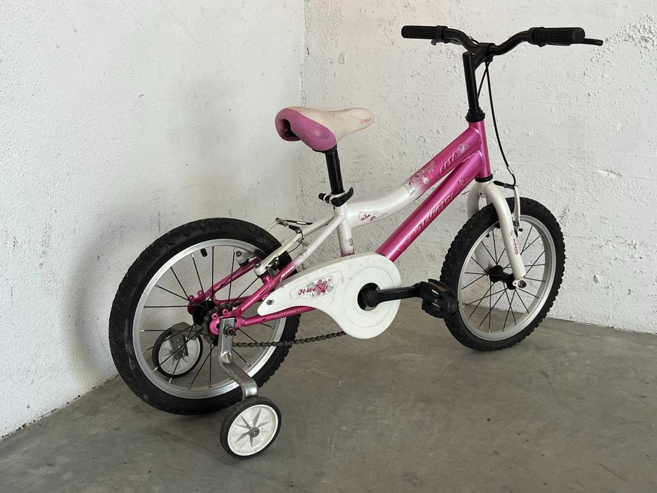 Bicicleta criança roda 16 ideal 4 - 6 anos com rodinhas
