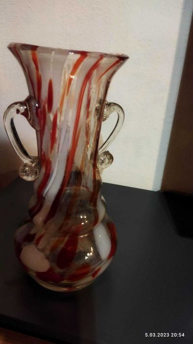 wazon  kolorowe szkło z lat 70-80