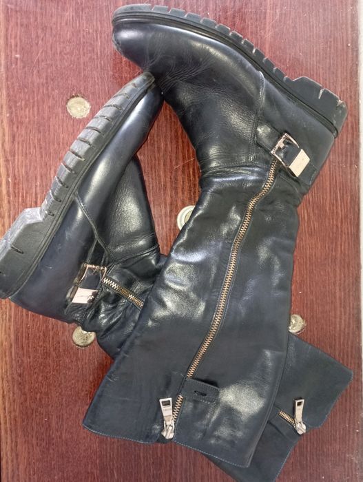 Сапожки шкіряні на овчині