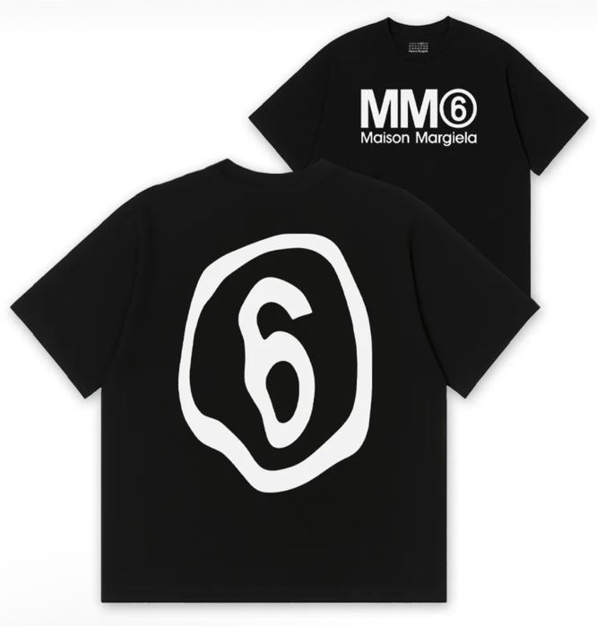 Футболки Maison Margiela Paris Унисекс черная белая марджела New Model