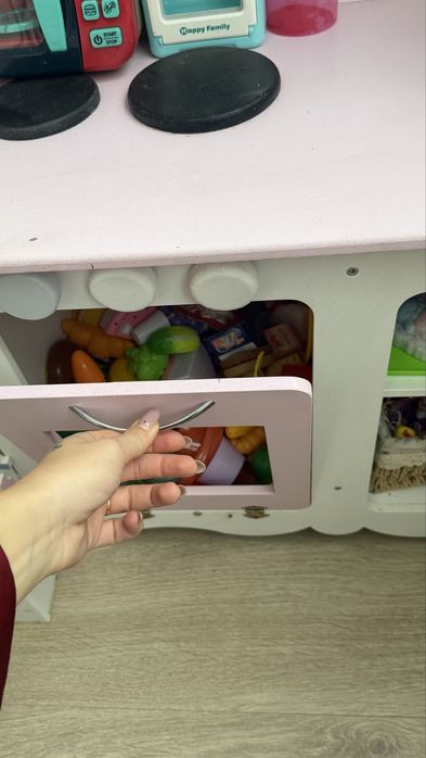 Кухня дитяча деревяна рожева