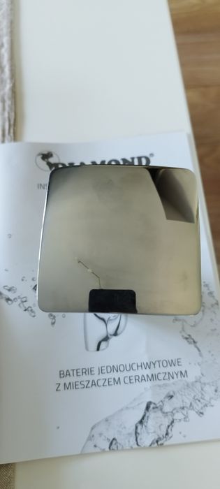Korek z przelewem klik-klak kwadratowy Diamond chrom