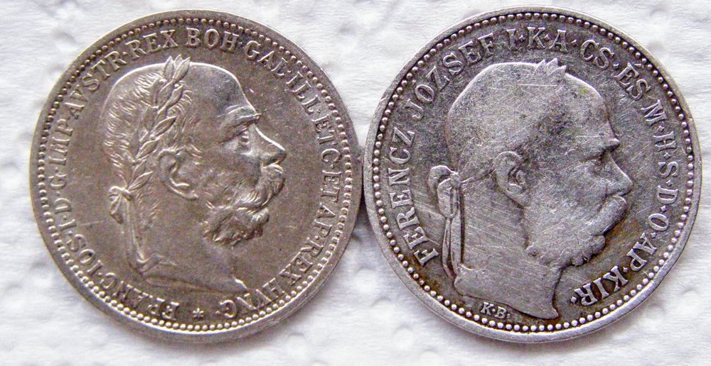Monety srebrne Austro-Węgry bardzo rzadkie 1896, 1905 ,1893,1908 r.