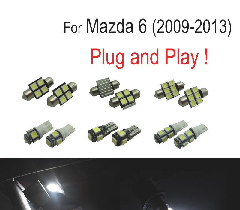 KIT COMPLETO 7 LAMPADAS LED INTERIOR PARA MAZDA 6 09-13
