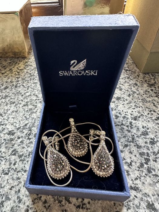 Підвіска та сережки комплект набір сет swarovski лімітований оригінал