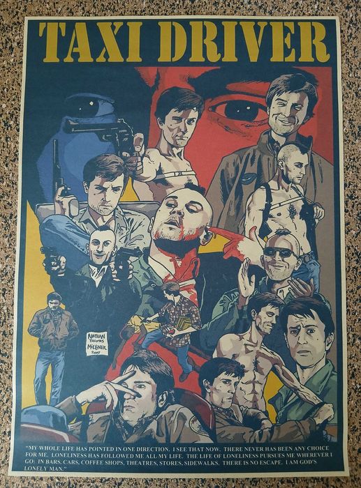 Poster - "Taxi Driver" de Martin Scorcese (papel kraft, formato A3)