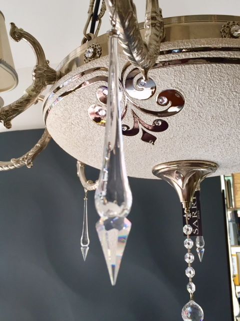 LIKWIDACJA EKSPOZYCJI włoski żyrandol, kryształ Swarovski, 8 ramion,