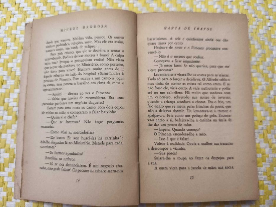 Manta de trapos - Miguel Barbosa
1ª Edição de 1962