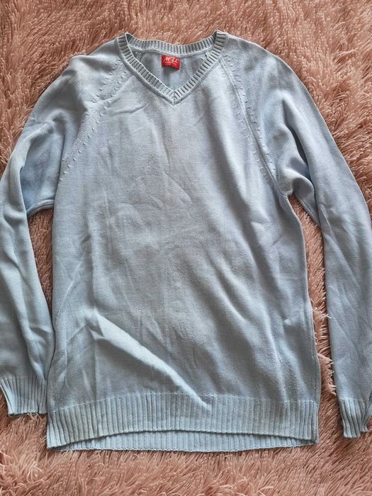 Błękitny sweter M