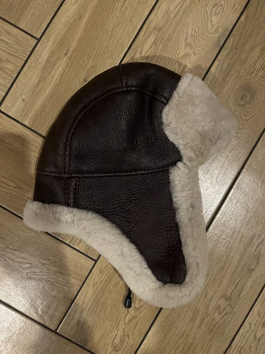 Kożuch męski naturalny brazowy