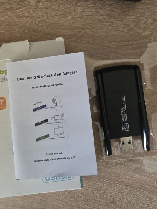 USB WiFi адаптер 1300 Мбіт/с 802.11ac 2.4G/5G двочастотний