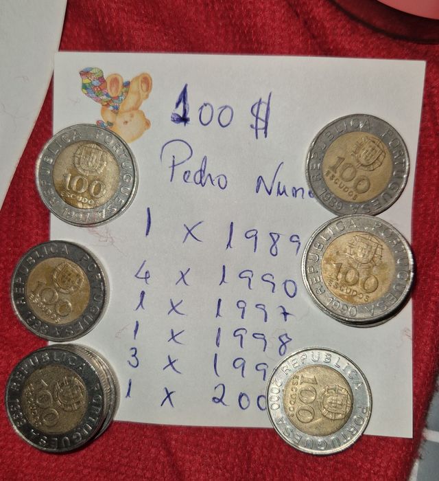 Moedas (11) de 100$00 Bimetálica