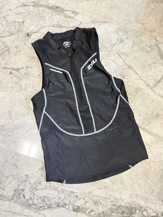 Спортивна майка для бігу жіноча s 42-44 2xu running singlet triathlon tank sleeveless 1/2 zip