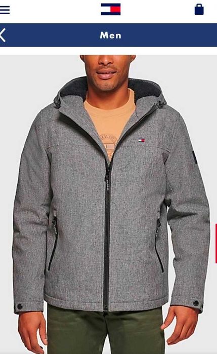 Мужская куртка Tommy Hilfiger, Томми, на меху, софтшел, новая.