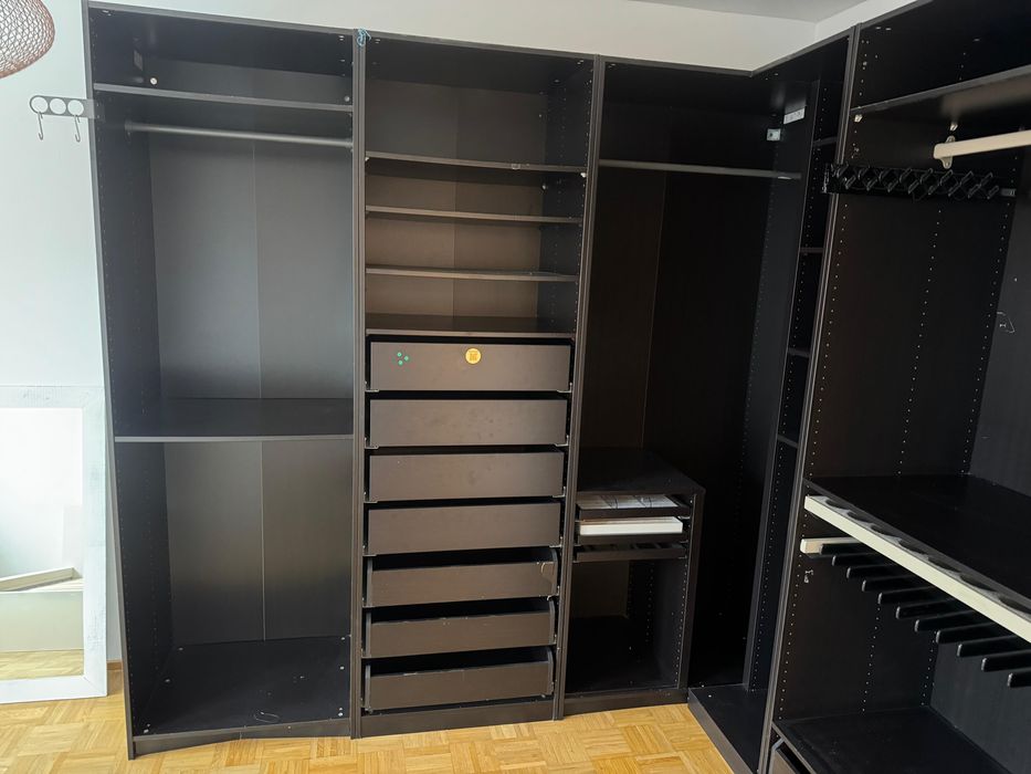 Szafa IKEA PAX narożna brązowo czarna