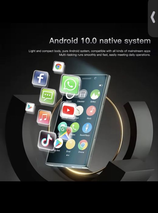 Mini smartphone, Dual Sim, ultra leve, capa, caixa, imaculado