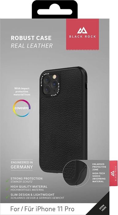 Чохол iPhone 11 BlackRock Robust Case Real Leather Black
