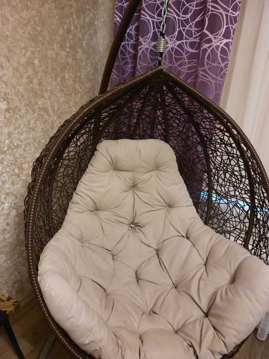 Качеля кокон, садовое кресло с подушкой в комплекте.
