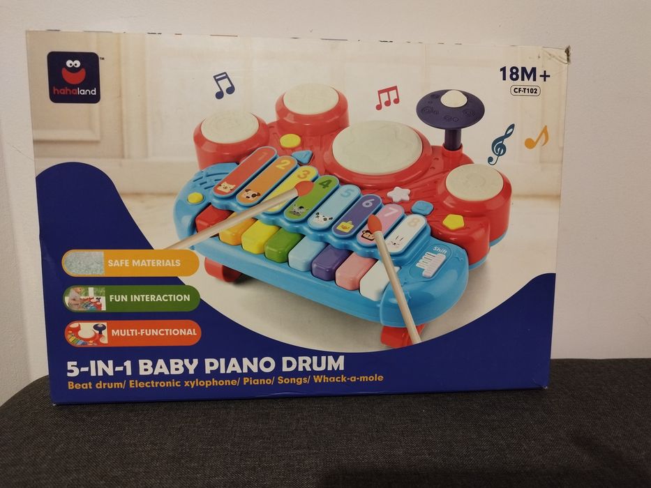 Pianino perkusyjne interaktywna zabawka muzyczna 5w1