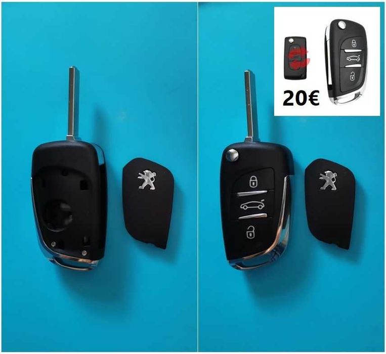 Carcaça chaves Peugeot/Opel/Renault/Volkswagen/ completas Mercedes