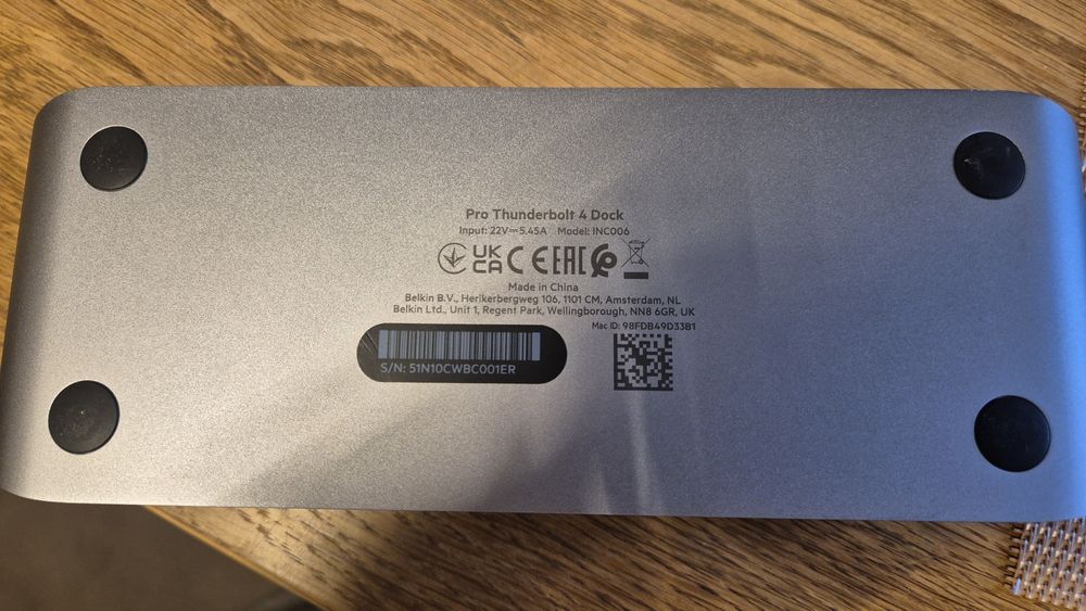 Stacja dokująca Belkin Thunderbolt 4 Pro Dock 3x8K Mac/PC