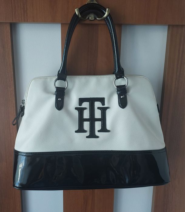 Torebka Tommy Hilfiger biało czarna