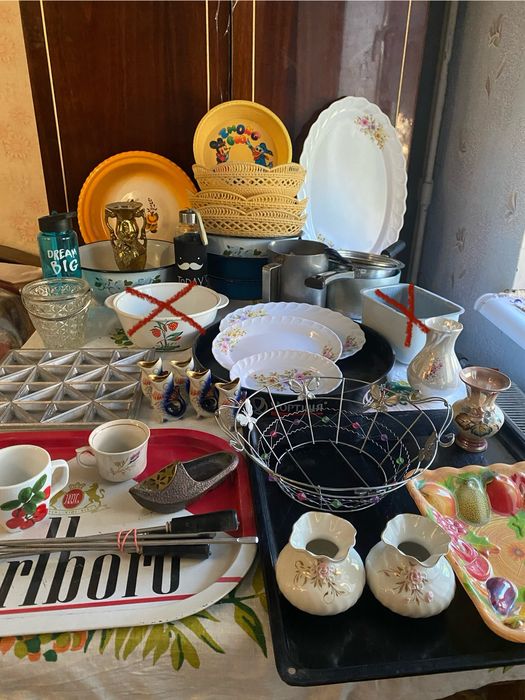 Посуда эмалированнаяСССР,фарфор,хрусталь,бокалы,блюда,противень,поднос