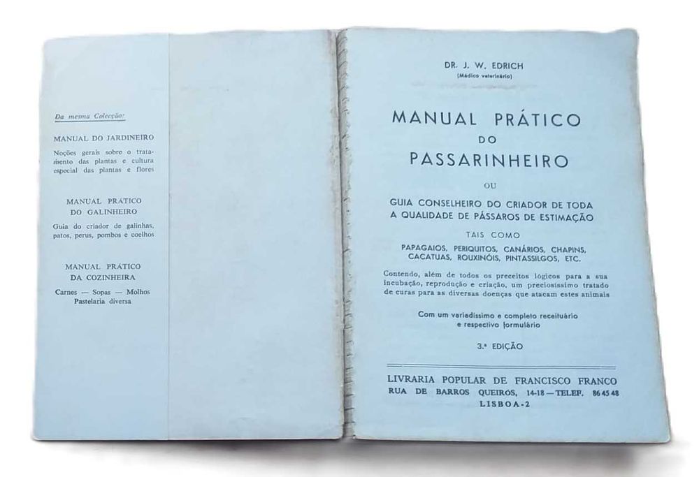 Manual Prático do Passarinheiro, de J. W. Edrich